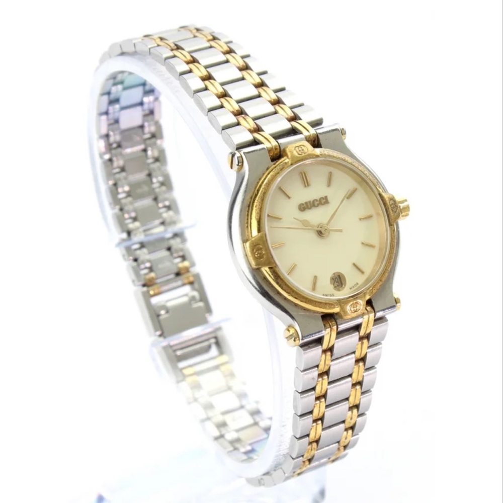 Gucci 9000L gold plated quartz watch